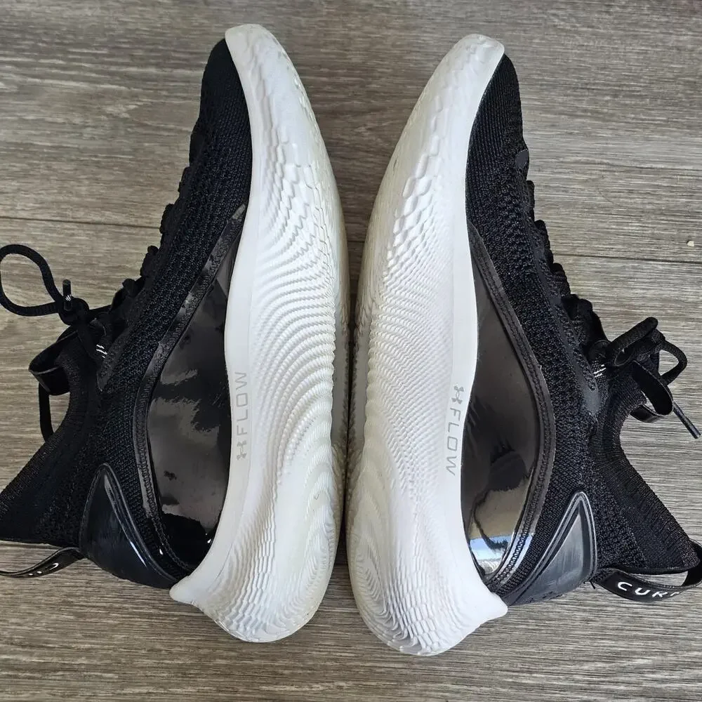 B4 Under Armour Curry Flow 8 Black White US M7 W8.5 Sneakers Shoes M3024785